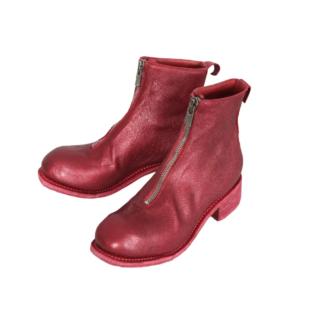 Guidi deep lining front zip boots deep rose GD-PL1W-HONG