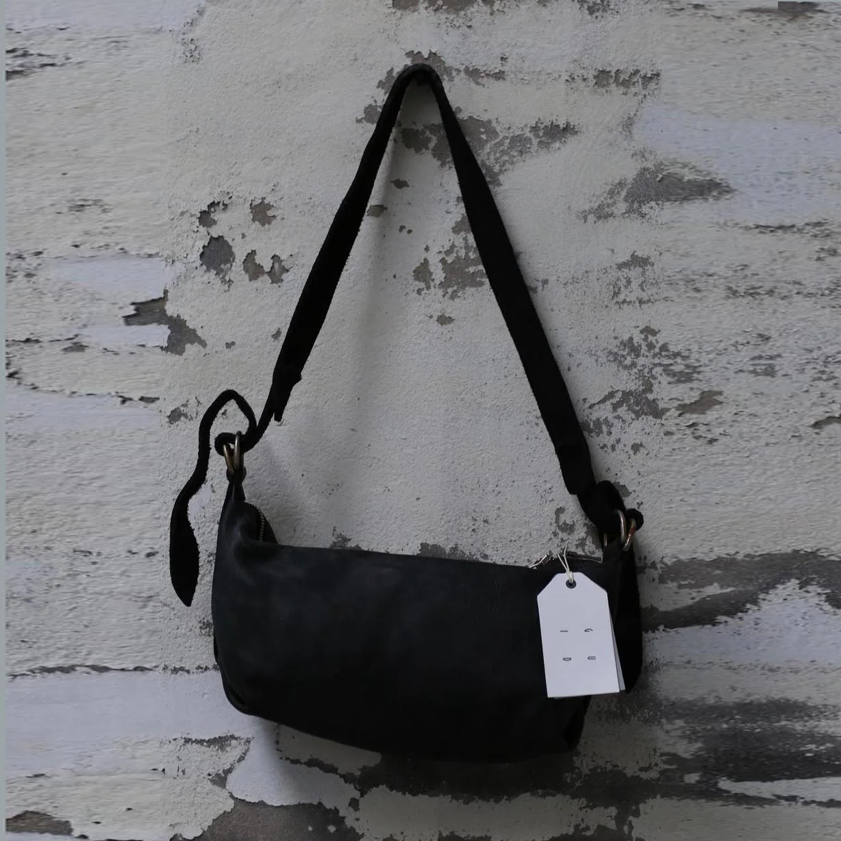 Guidi horse leather zipper waist bag Q150 Italian handmade GD-Q150-HEI black - Image 3