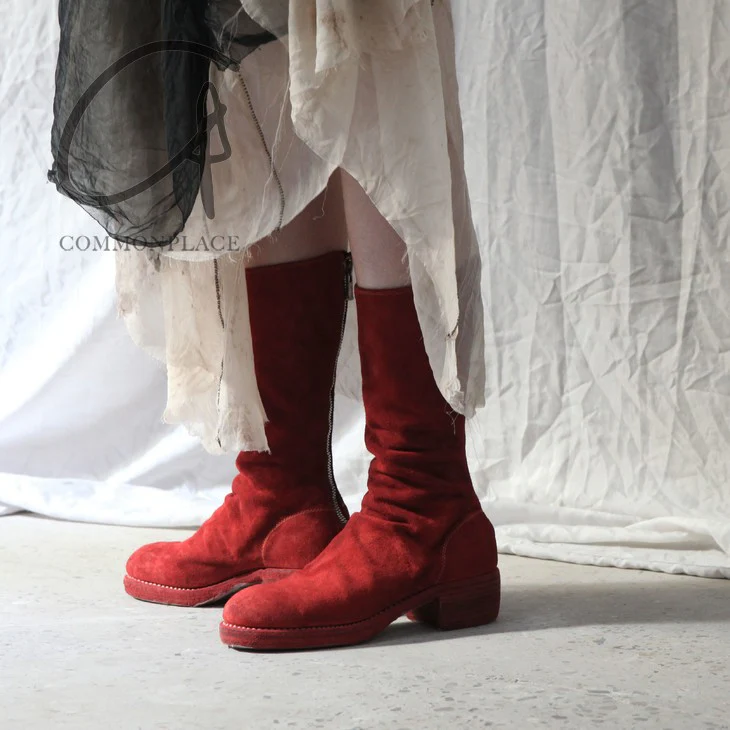 Guidi flip soft horse leather back zipper high boots 789Z - Image 6