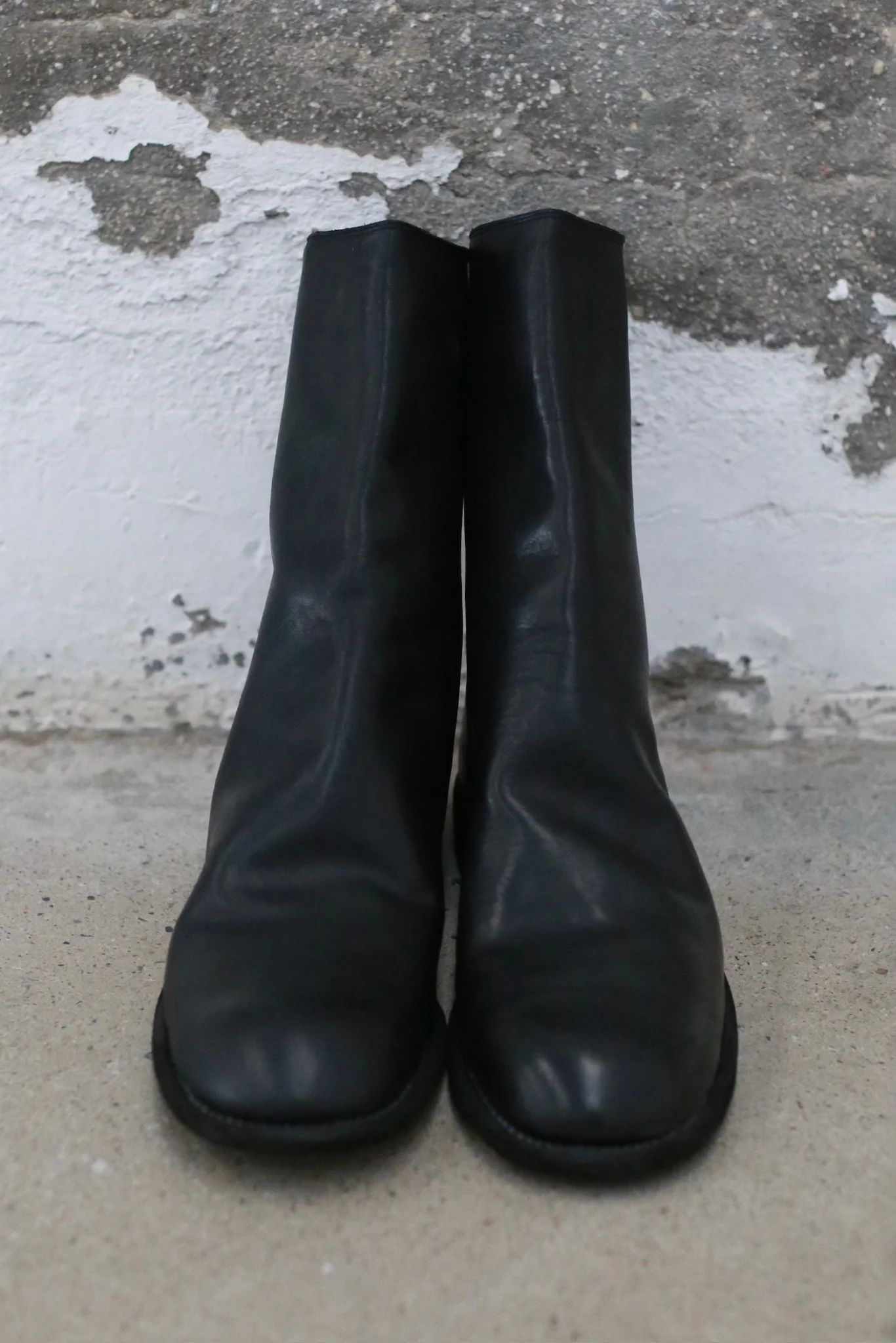 GUIDI Full Grain Horse Leather Mid-Calf Boots with Back Zipper - 988 Italian Craftsman GD-988-BLKT