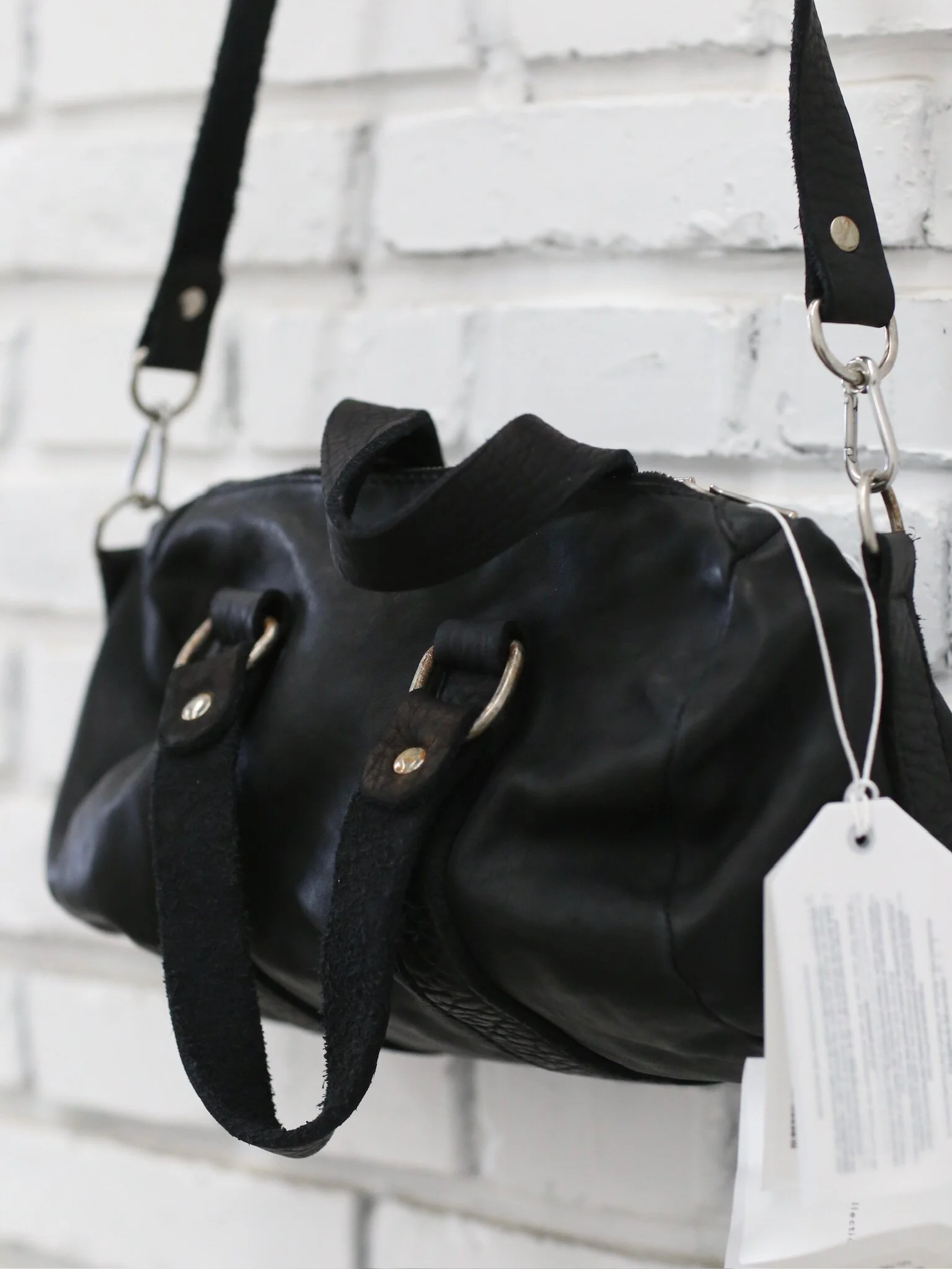 GUIDI GB7 Soft Full Grain Horse Leather Crossbody Bag, Italy GD-GB7-BLKT - Image 3