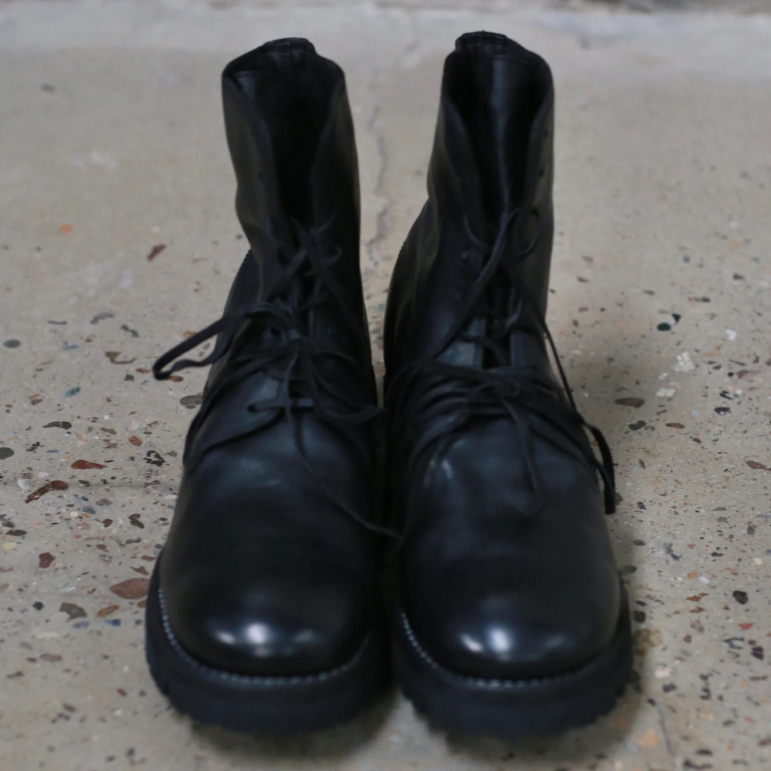 GUIDI Horse leather full grain lined lace-up boots 795V Italy GD-795v-BLKT - Image 2