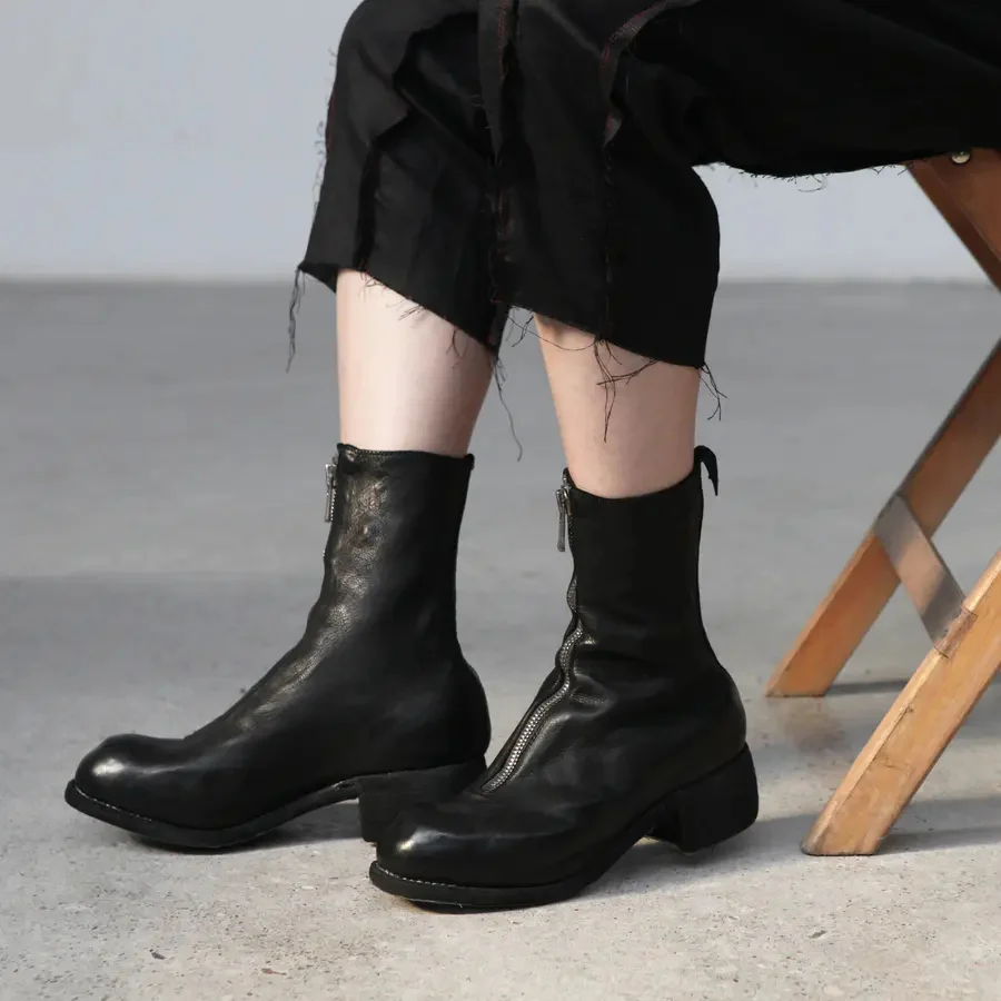Guidi horse leather Middle Front ZIP BOOTS PL2 - Image 5