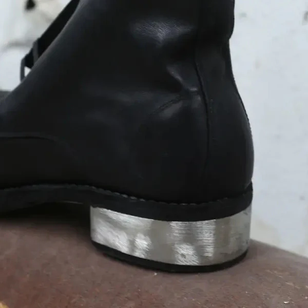 GUIDI horseskin platform metal heel shoes 791ZI BLKT - Image 5
