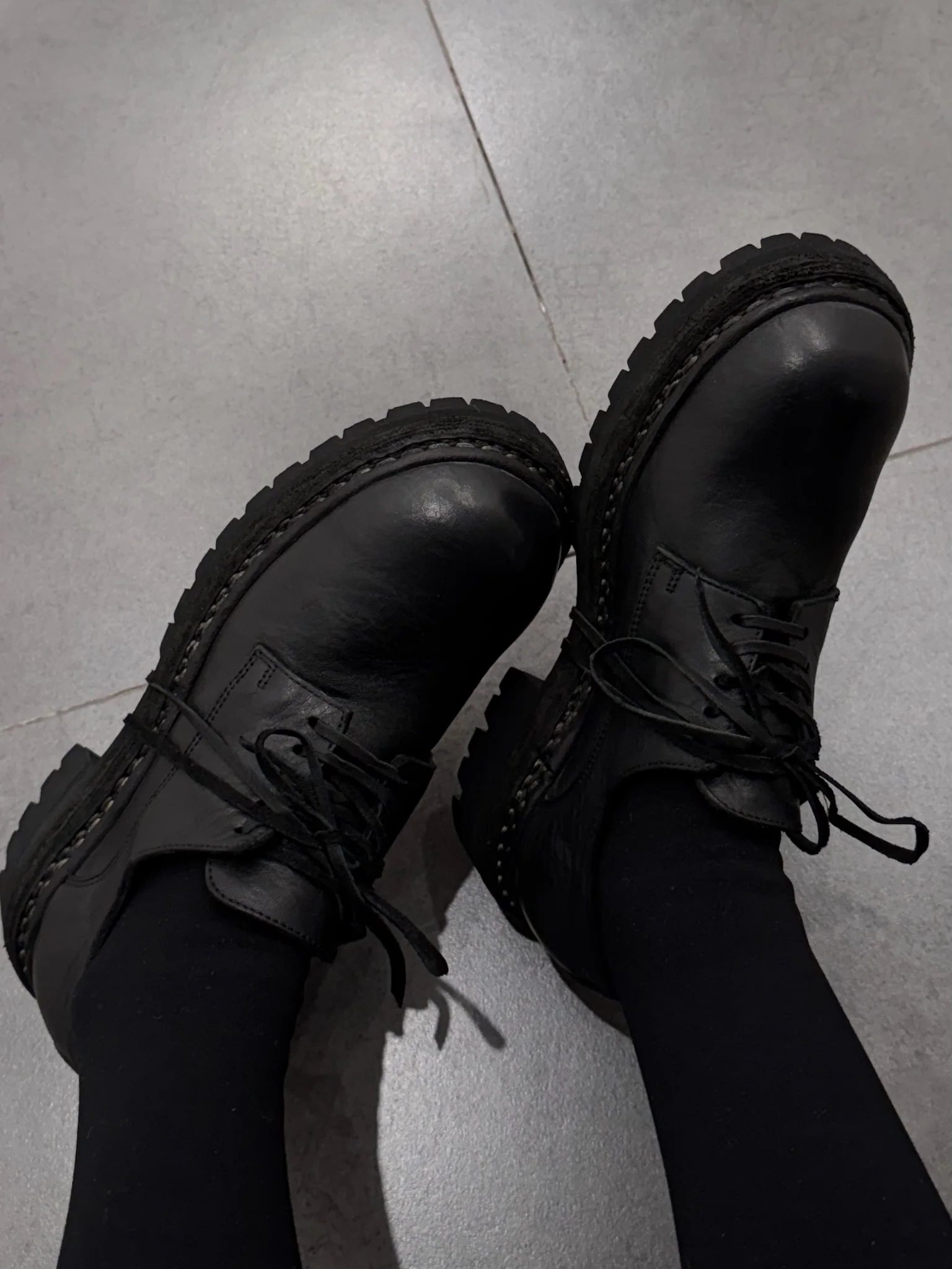 Guidi GR02V leather lace-up big toe shoes single shoes Italian handmade GD-GR02V-HEI black Cowhide - Image 9