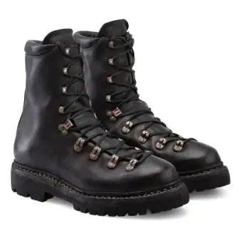 Guidi Modulated Calf Full Grain Hiking Boots 20 Handmade in Italy GD-20-HEI Black - Image 5
