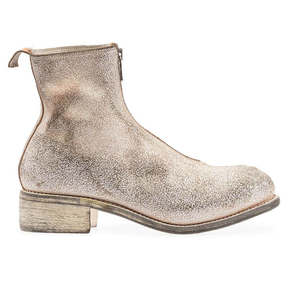 Guidi PL1_NTR Round Toe Front Zipper Boots, Italian Handmade, GD-PL1_RUI-00_NTR Peel-Off Coating Style - Image 5