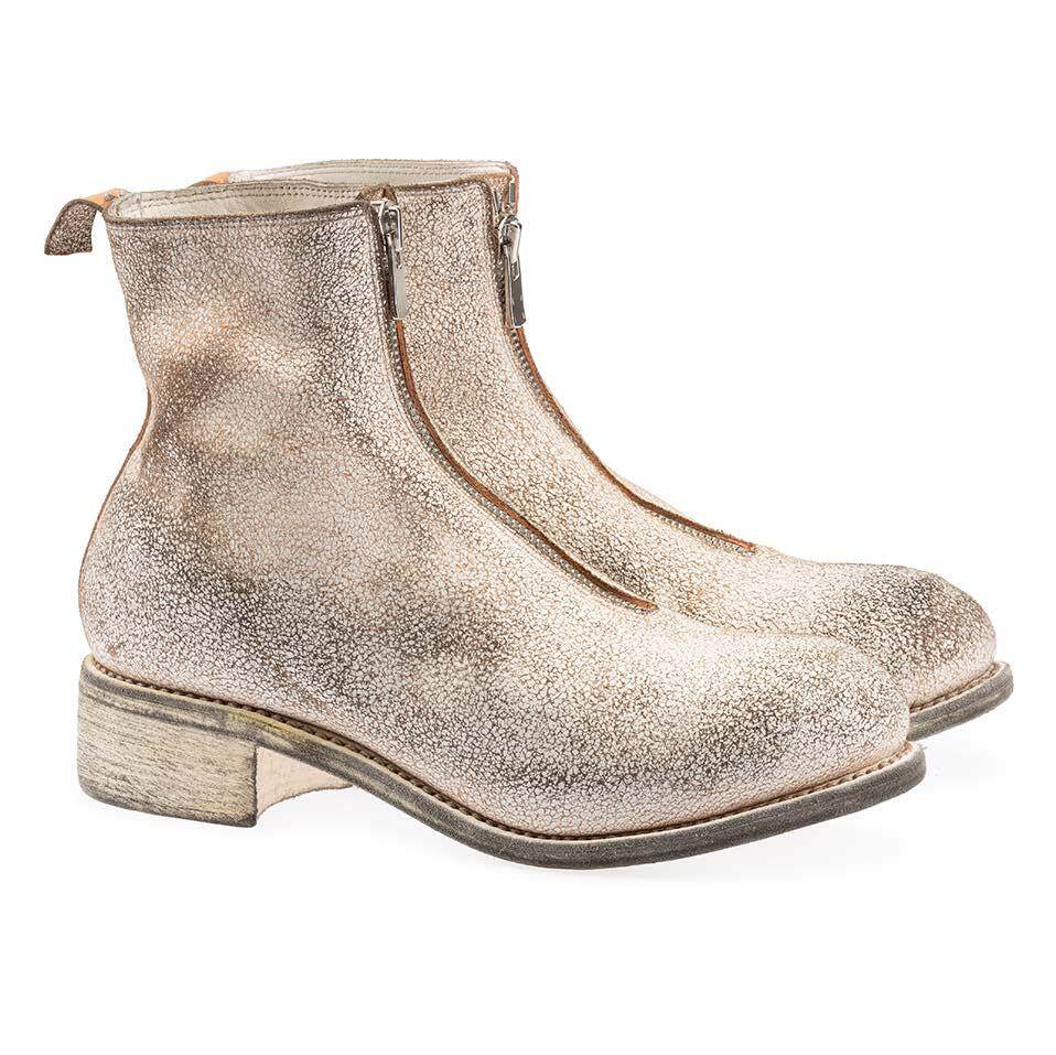 Guidi PL1_NTR Round Toe Front Zipper Boots, Italian Handmade, GD-PL1_RUI-00_NTR Peel-Off Coating Style - Image 6