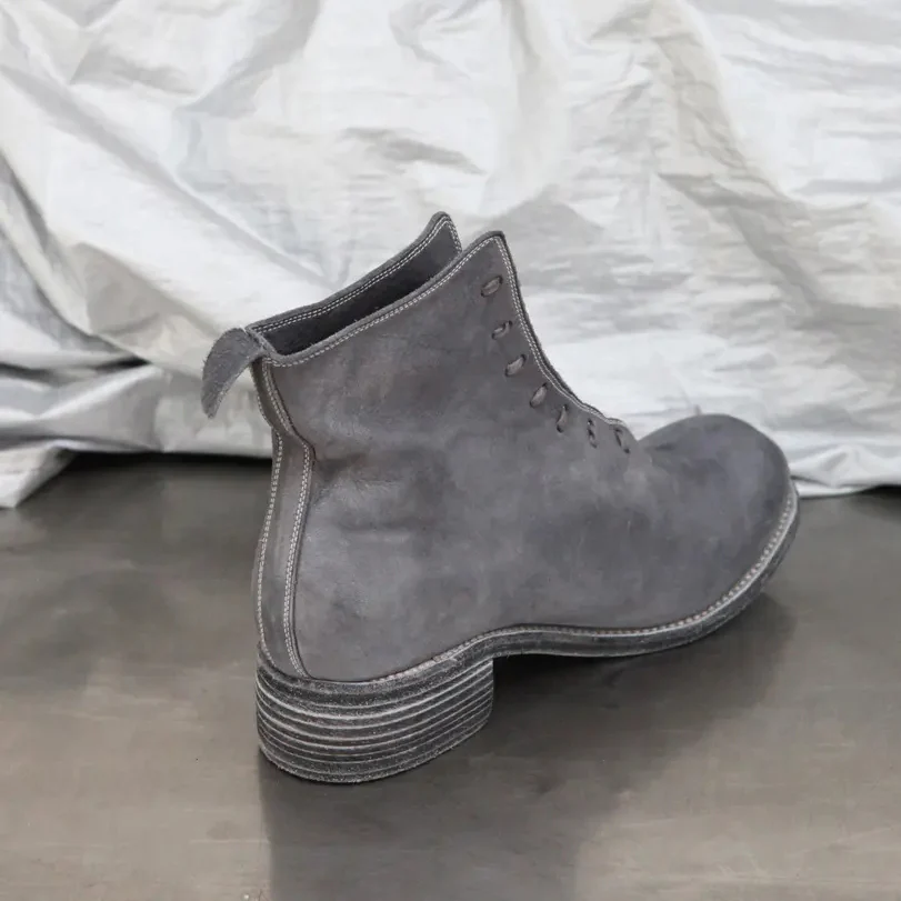 Guidi PL11L horse leather lace-up boots dark gray MEN - Image 4