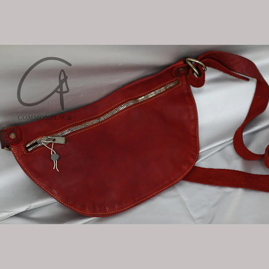Guidi soft horsehide shoulder bag Q100 Italian handmade GD-Q100-HONG red - Image 2