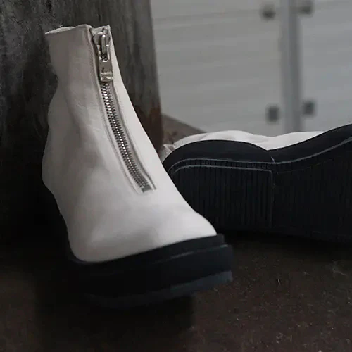 Guidi Soft Horseskin Front Zip Sports Boots PLS White WO - Image 5