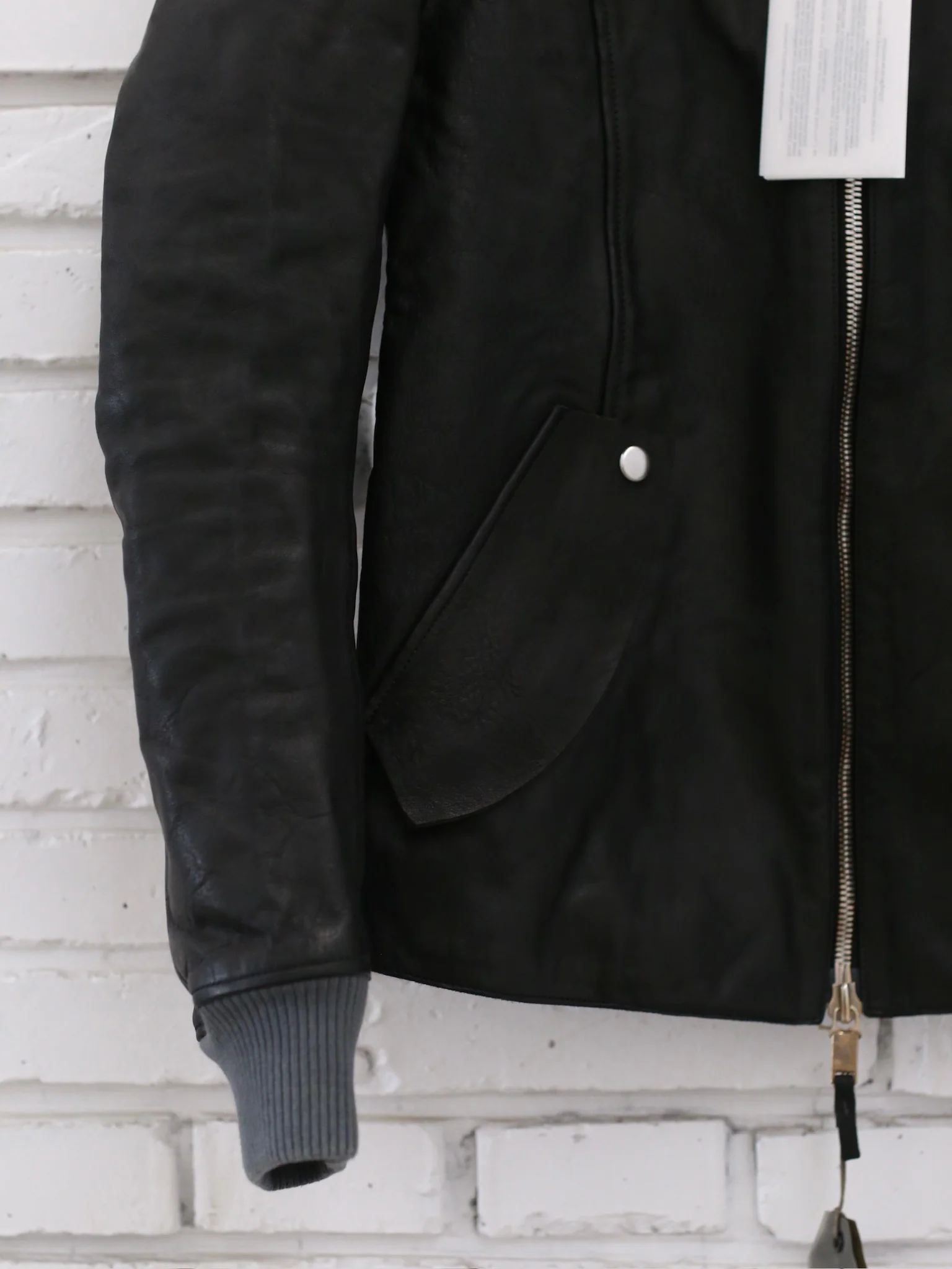 GUIDI Soft horse leather full grain flight jacket GD-BBM-BLKT Black - Image 3