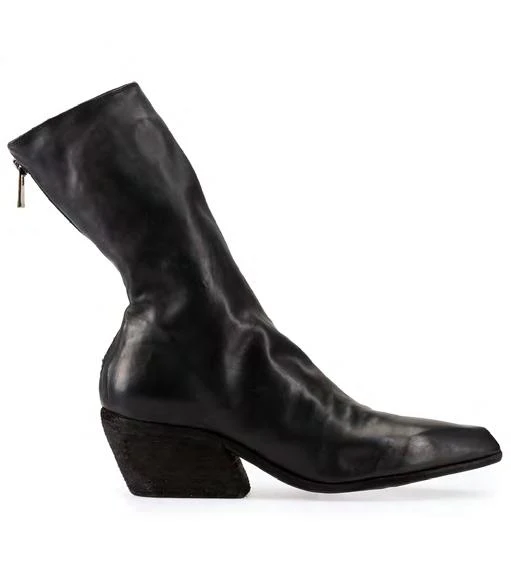 GUIDI TX08 Soft Horse Full Grain Back Zipper Boots Italy GD-TX08-BLKT - Image 6