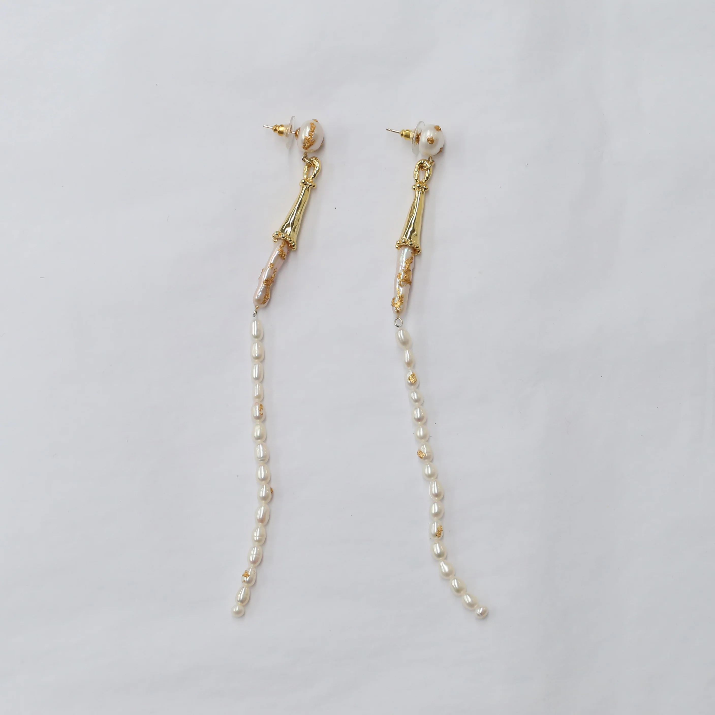 Hanying hy-fg11 Baroque Pearl Pendant Long Earrings