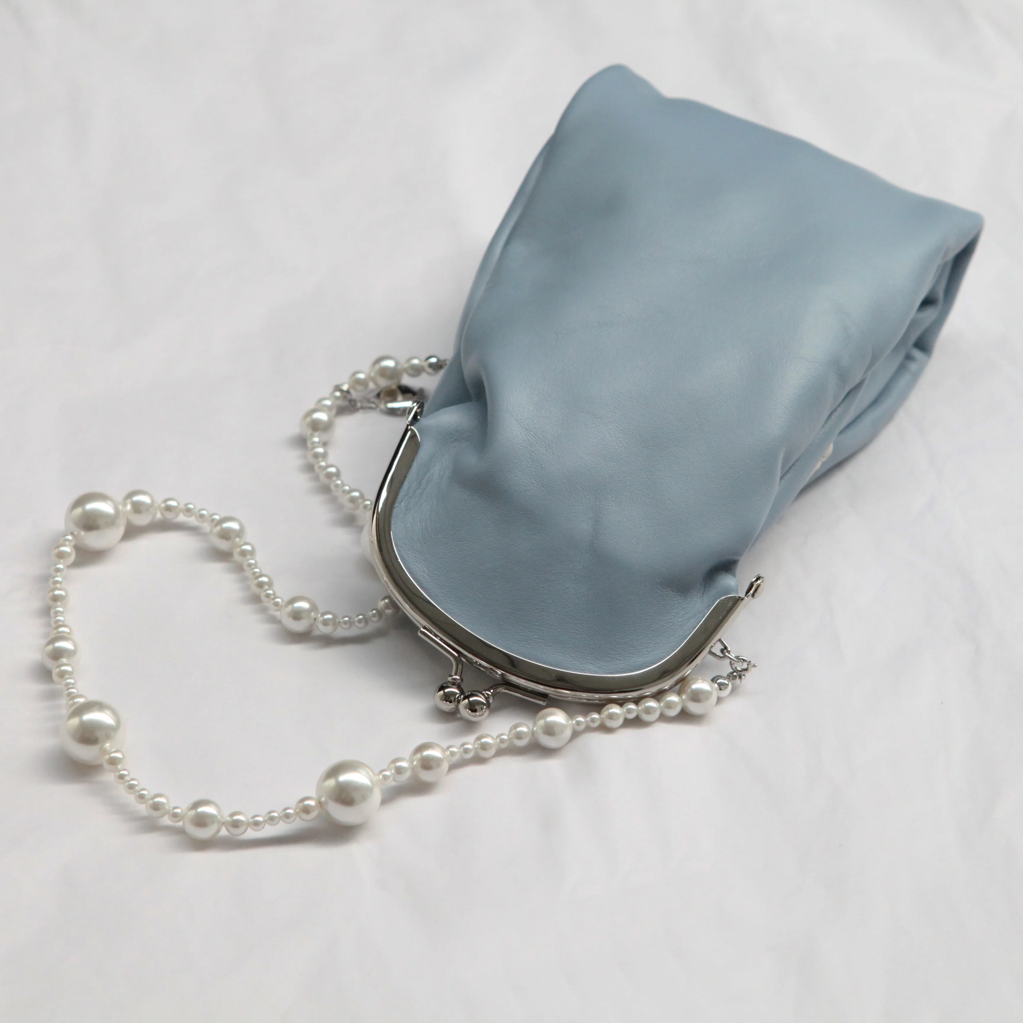 Hanying light blue double-sided cowhide handbag HY-SF04 - Image 5