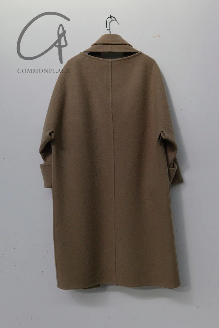 HED MAYNER Back-opening buttonless wool woolen coat PHM5 - Image 5
