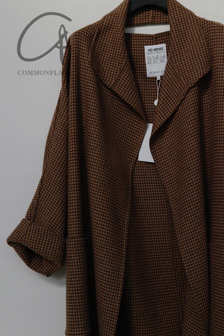 HED MAYNER Back Cardigan Buttonless Top C11_BRW/HDTH PHM5 - Image 11