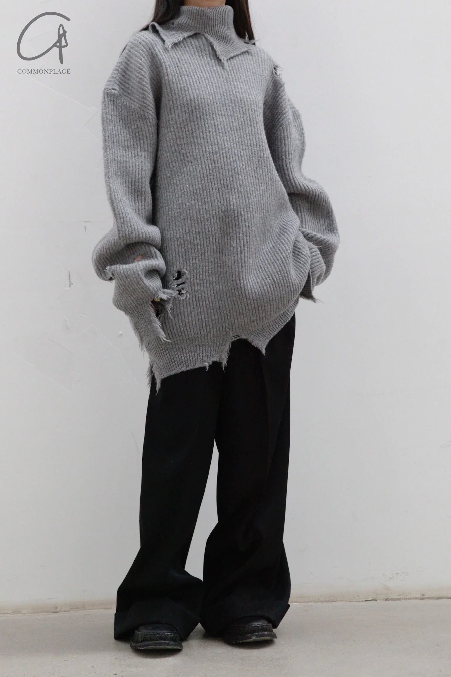HED MAYNER Destroy the high -necked tattoo sweater AW22_K21_LGT/DSTR - Image 6