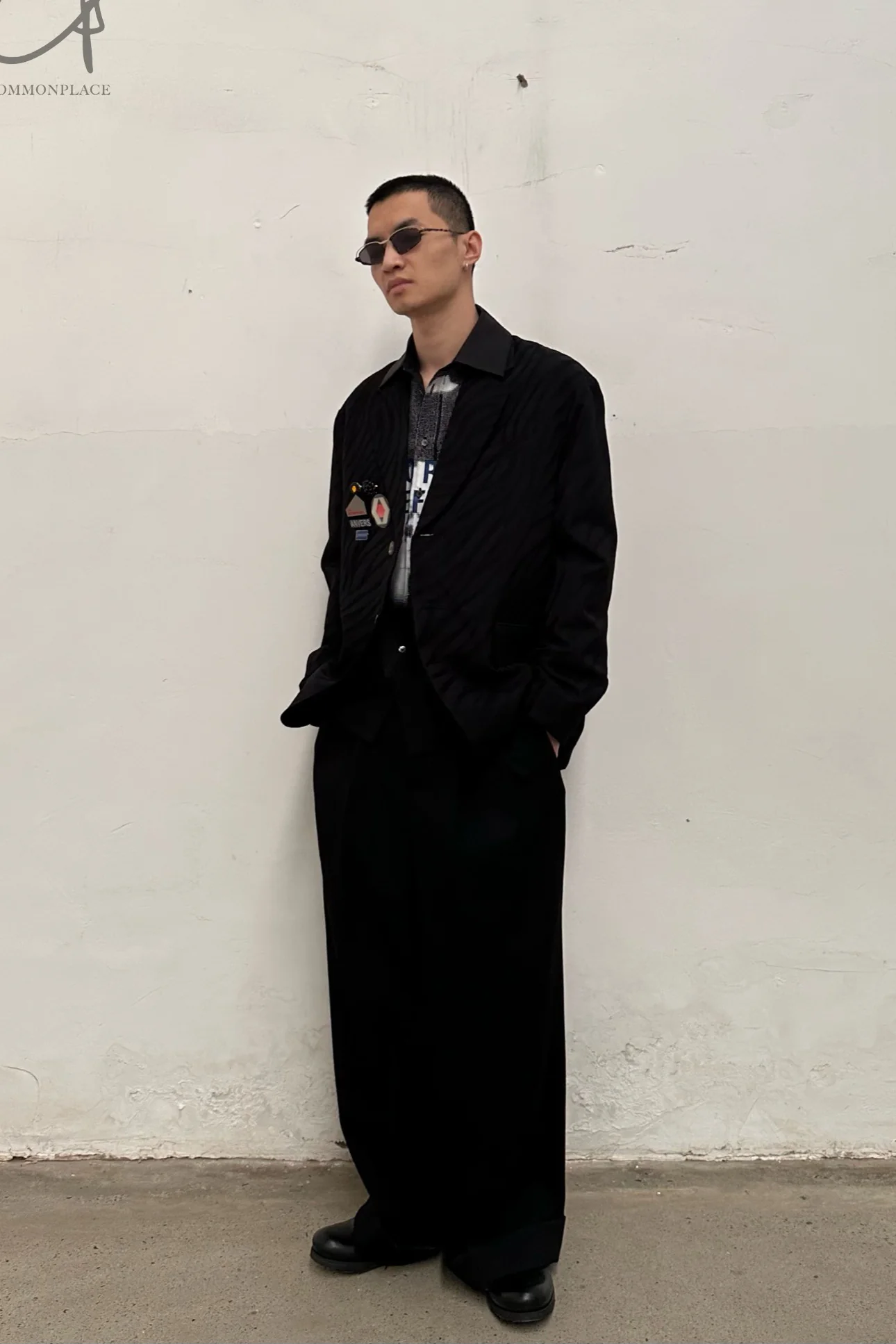 HED MAYNER extended trousers AW22_P57_BLK/WO - Image 35