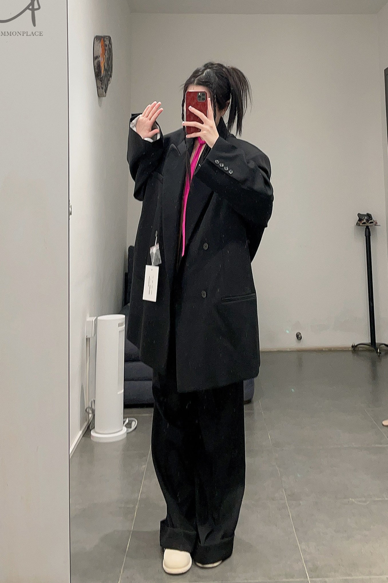 HED MAYNER extended trousers AW22_P57_BLK/WO - Image 63