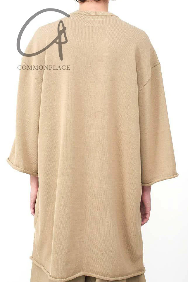 Hed Mayner knitted felt T -shirt SS22_K70_BEG/COT beige - Image 13