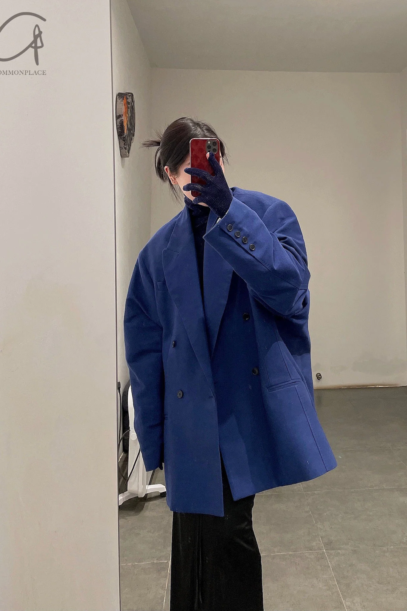 HED MAYNER Retractable Double-Breasted Jacket J23_BLU/ECO Blue PHM2 - Image 23