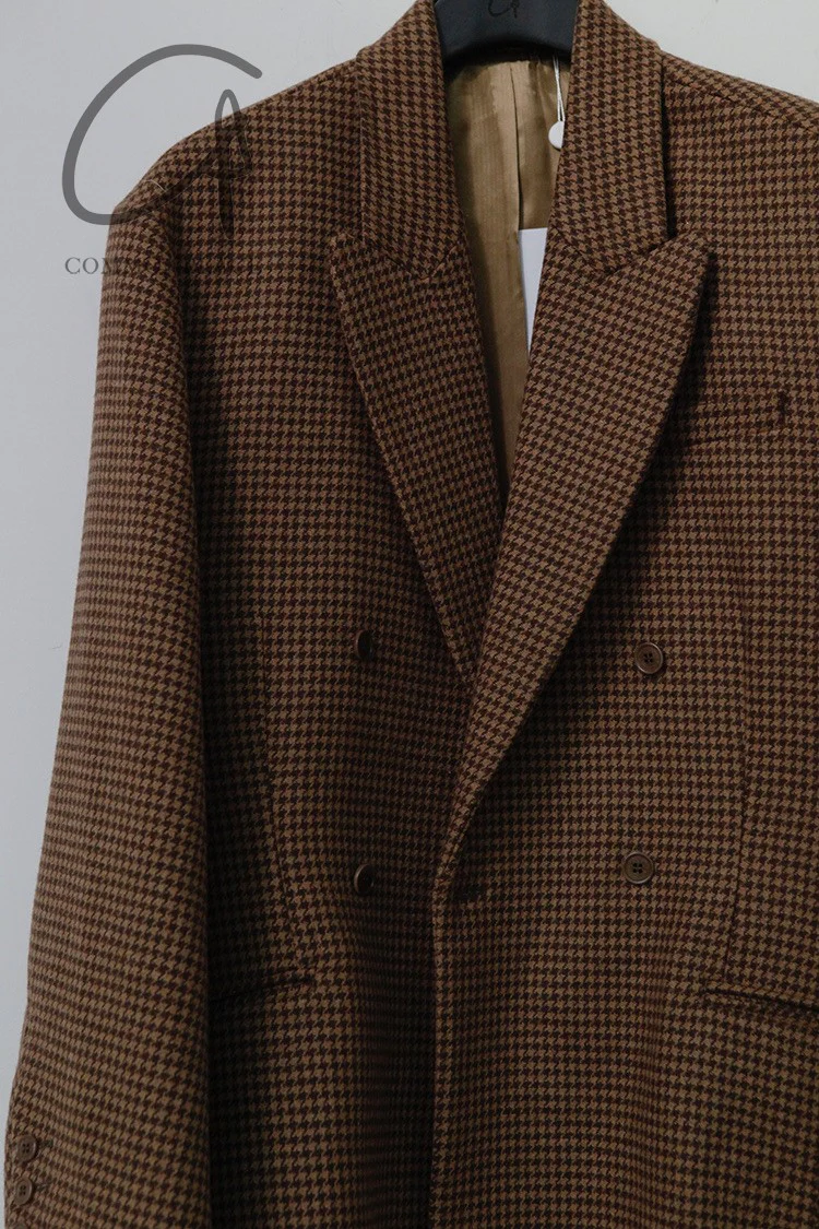HED MAYNER Retractable Double Breasted Jacket J23_BRW/HDTH Brown PHM2 - Image 8