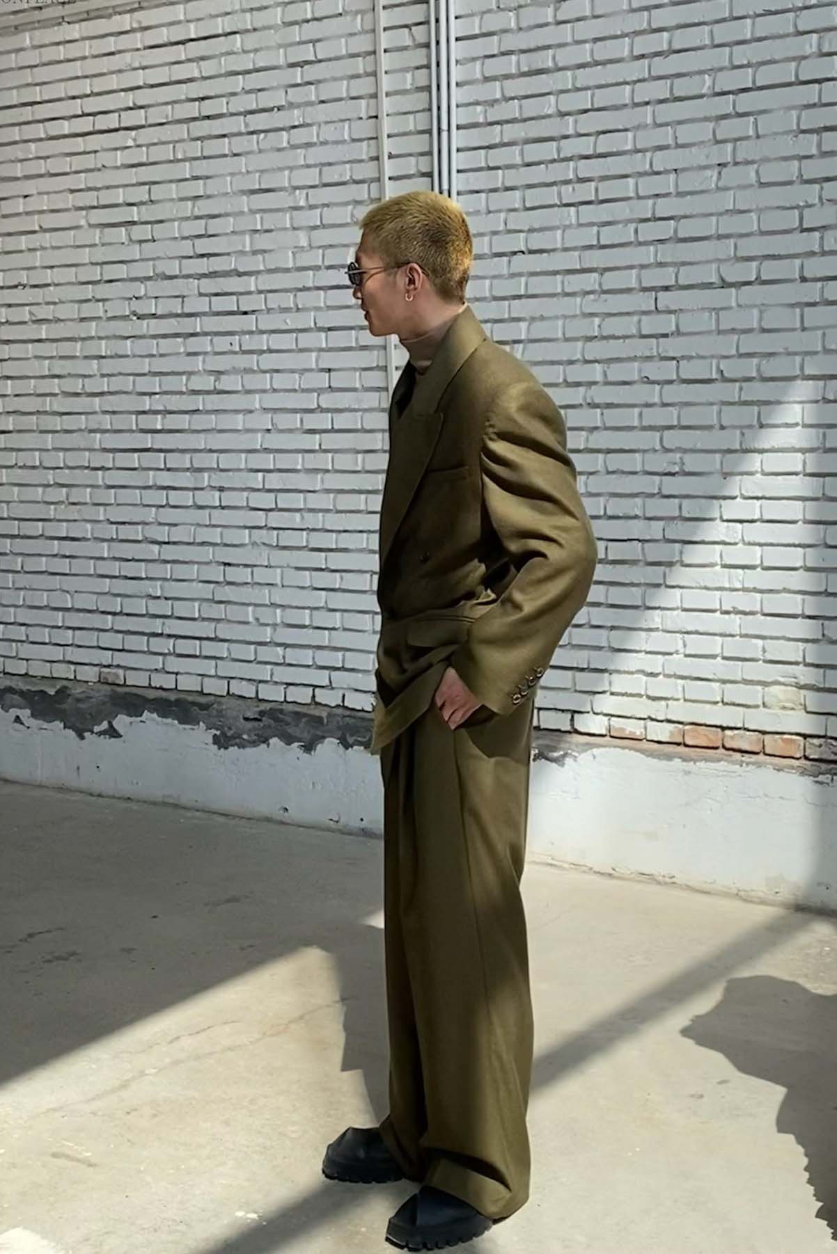 HED MAYNER trousers P43_OLV/WO olive - Image 18