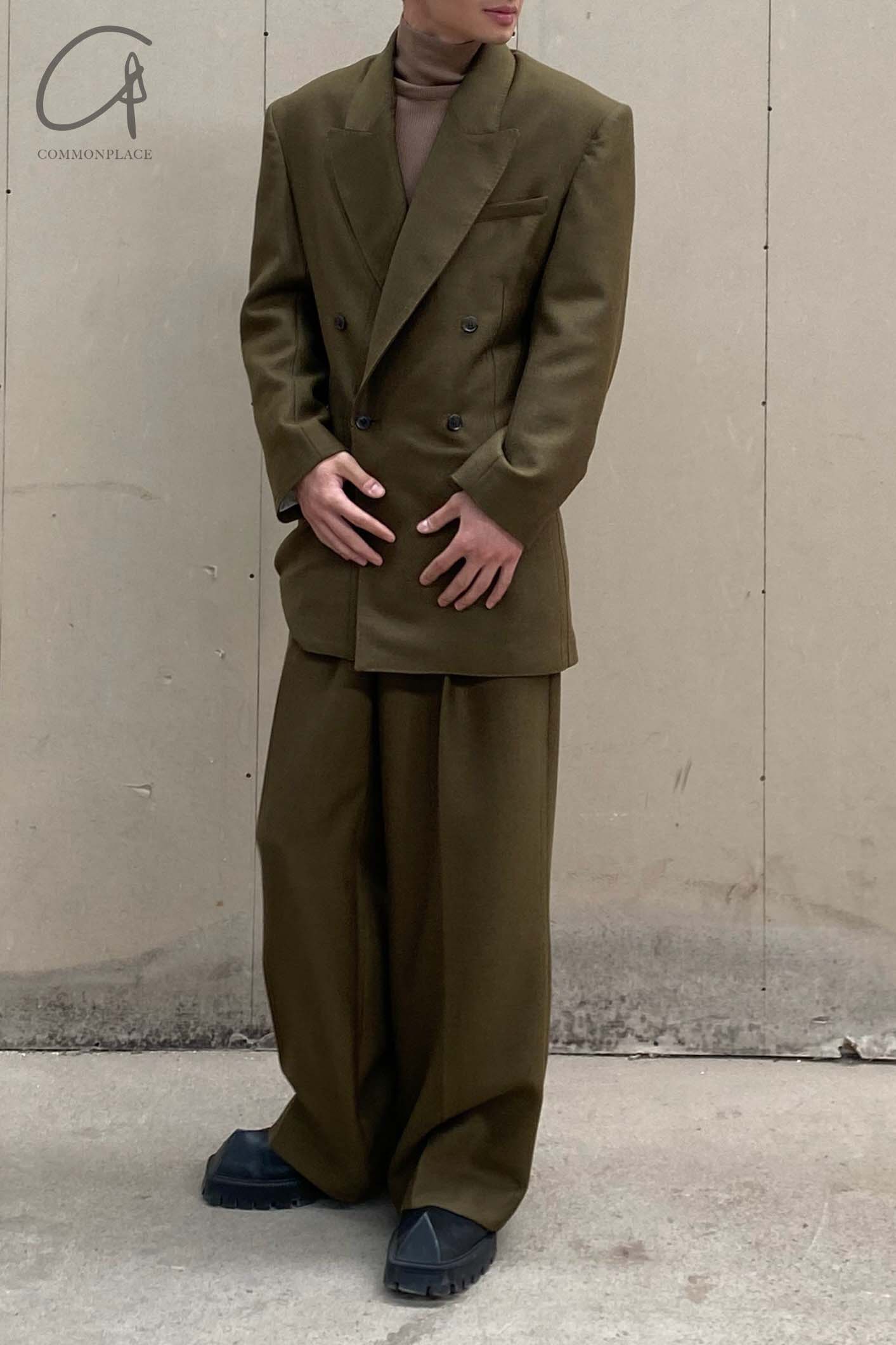 HED MAYNER trousers P43_OLV/WO olive - Image 19
