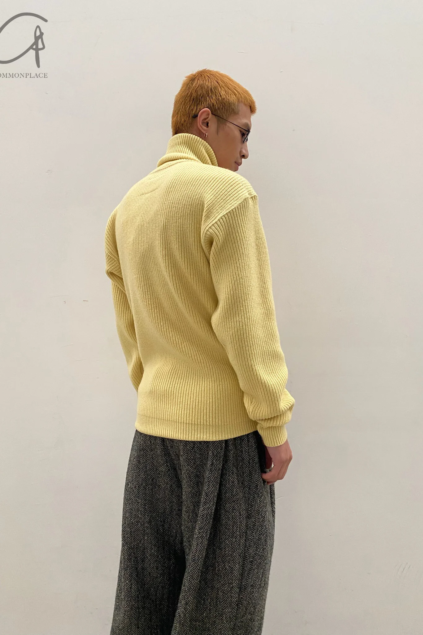 HED MAYNER Turtleneck Pullover K05_YLW Yellow PHM4 - Image 4