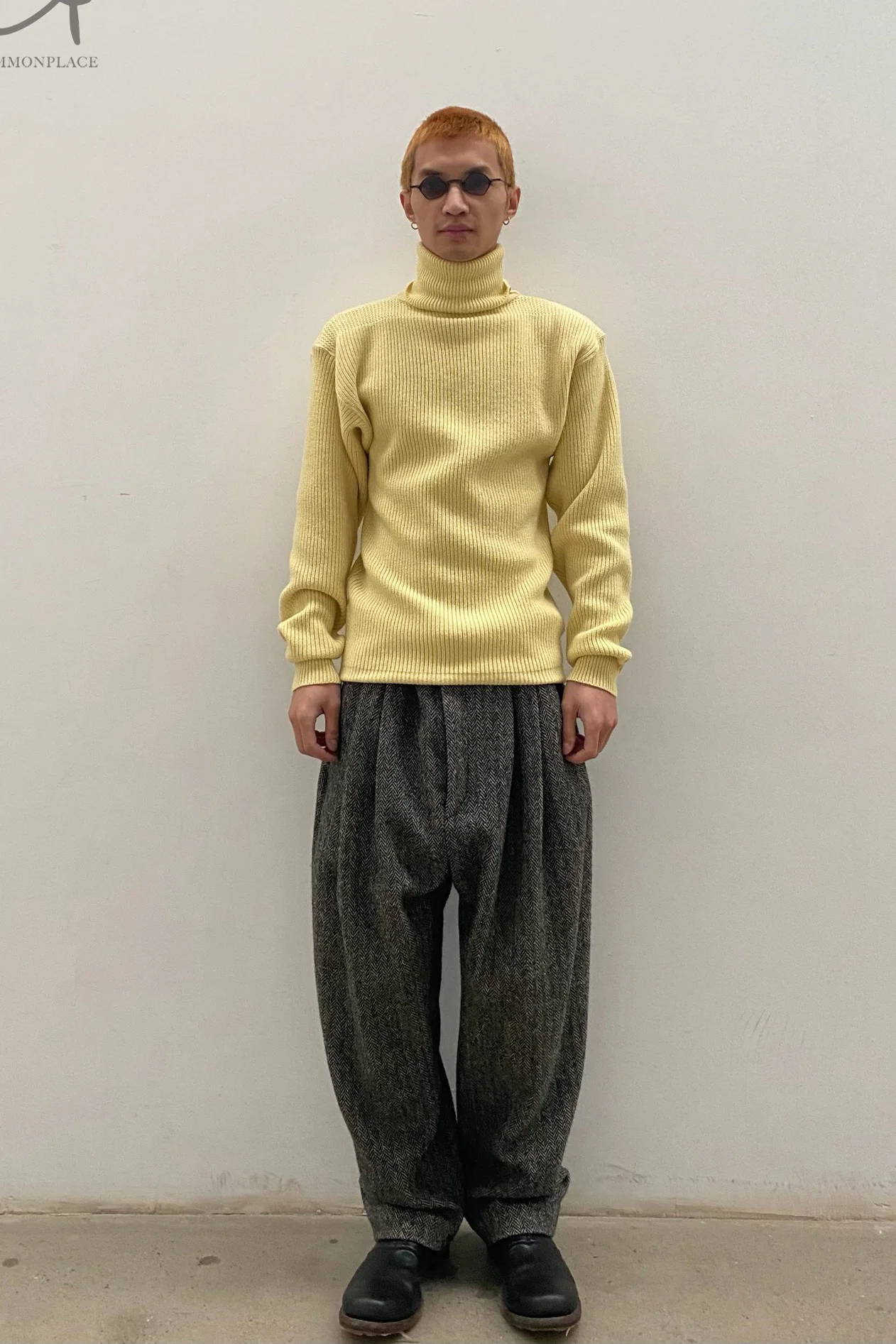 HED MAYNER Turtleneck Pullover K05_YLW Yellow PHM4 - Image 5