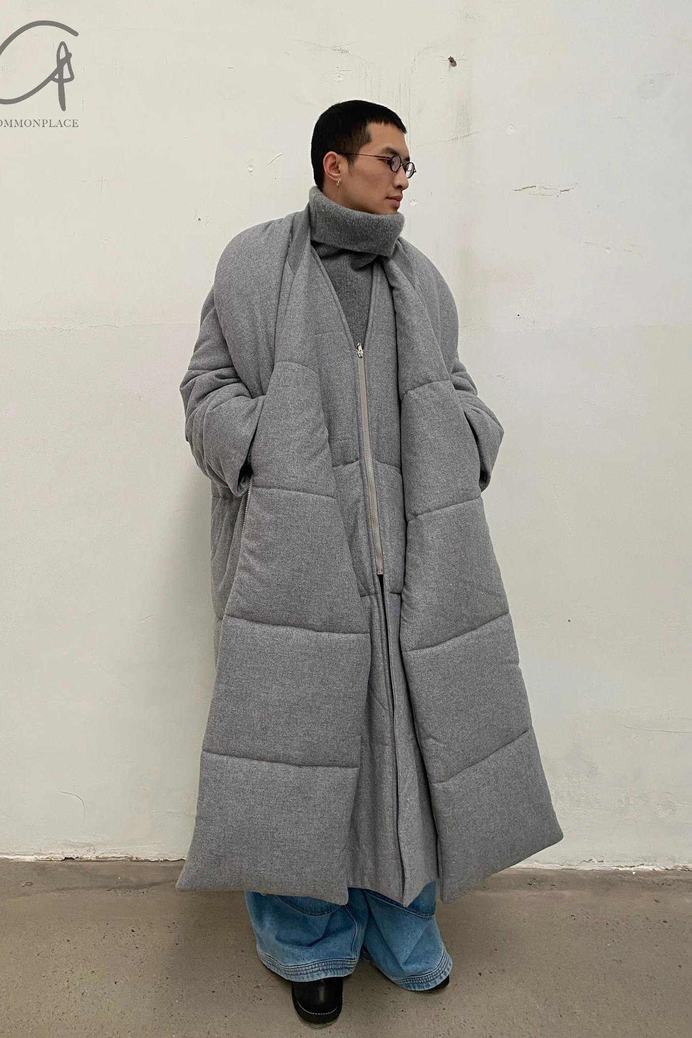 HED MAYNER two -piece lapel coat AW22_O30_Gry/WO gray PHM6 - Image 12