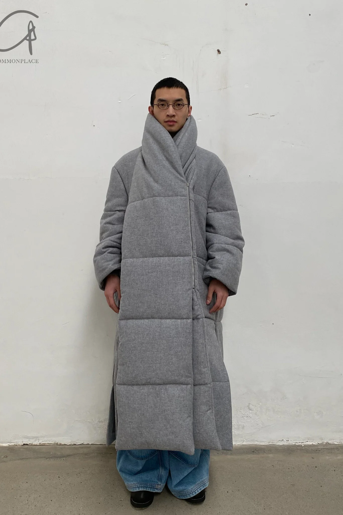 HED MAYNER two -piece lapel coat AW22_O30_Gry/WO gray PHM6 - Image 13
