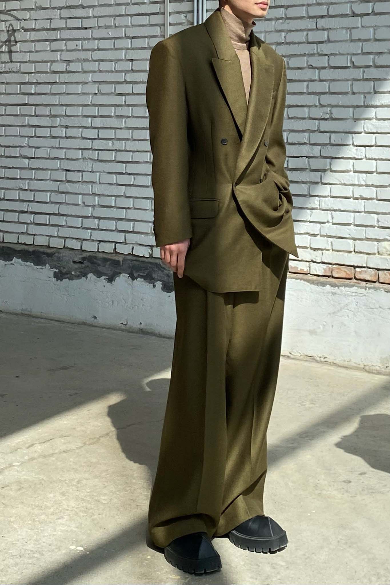 HED MAYNER wool double-breasted blazer J24_OLV/WO - Image 22