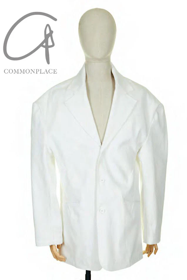 Hed Mayner off shoulder single breasted jacket J22_WHT/COT white PHM1 - Image 12