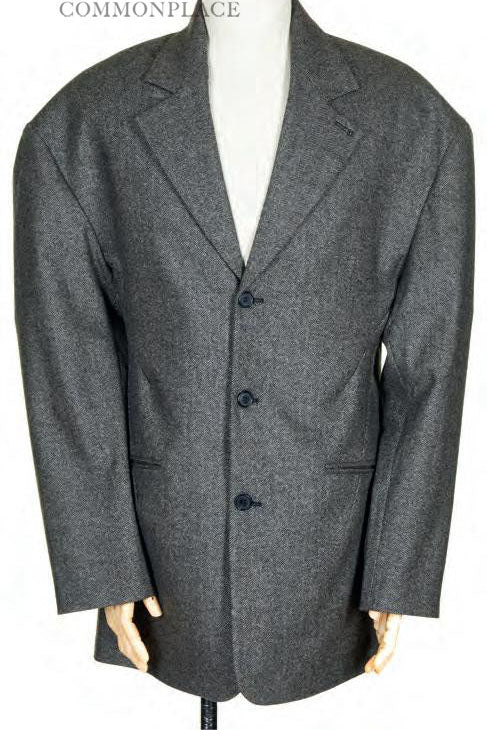 HED MAYNER Drop Shoulder Single-breasted Jacket J22_BLK/HRB Black/Gray PHM1 - Image 8