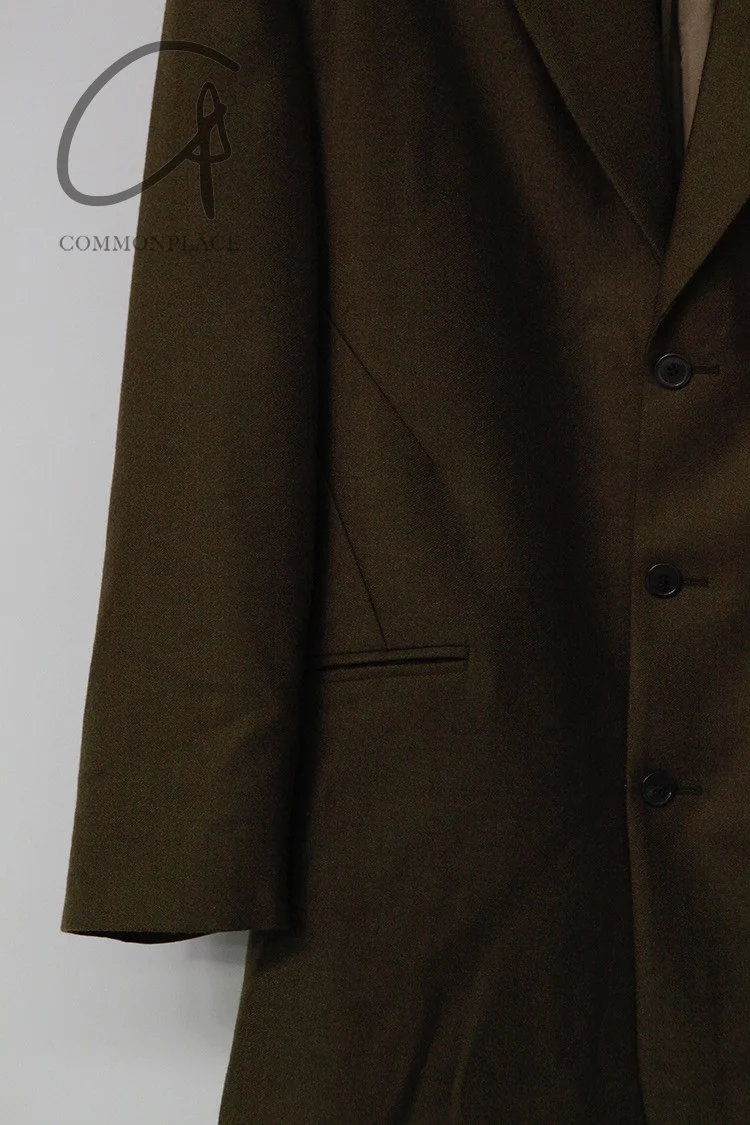 HED MAYNER Drop Shoulder Single-breasted Jacket J22_OLV/WO Olive PHM1 - Image 5