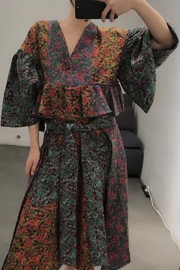 HENRIK VIBSKOV multicolor stitching skirt AW19-F401 - Image 15