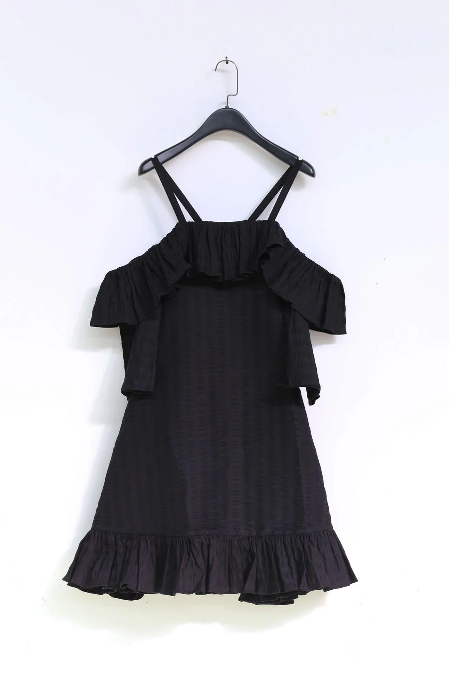 HENRIK VIBSKOV Velvet Black Seersucker Dress SS20-F307