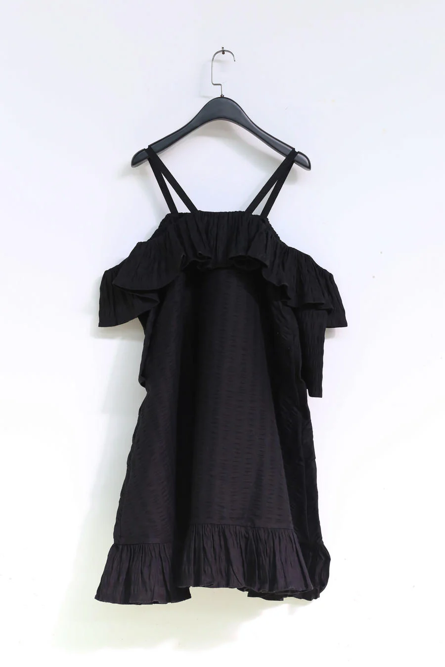 HENRIK VIBSKOV Velvet Black Seersucker Dress SS20-F307 - Image 3