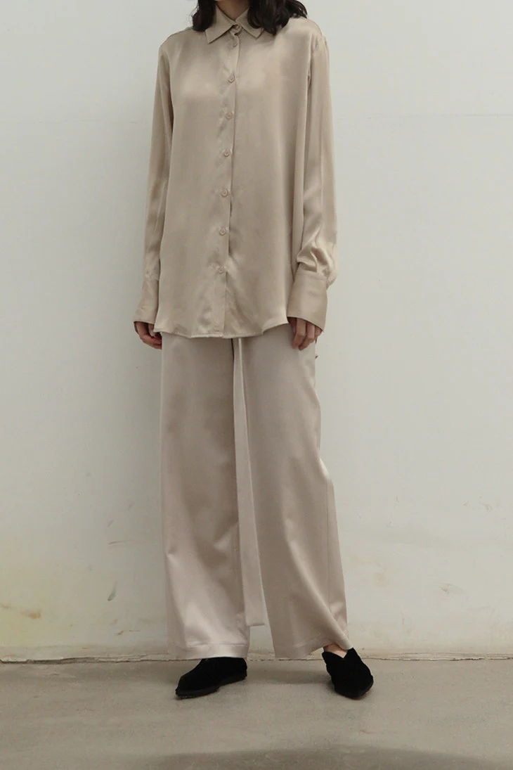 HOLZWEILER Silk Shirt 11088 Sand - Image 5