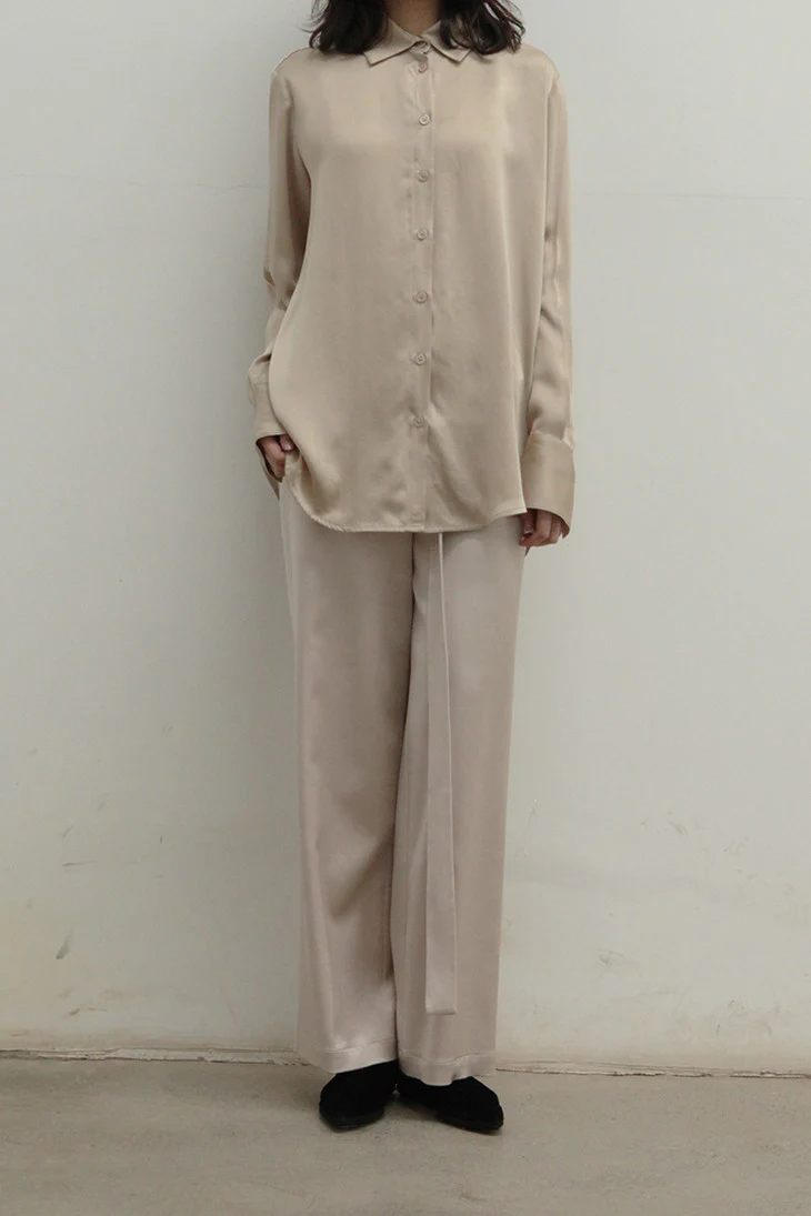 HOLZWEILER Silk Shirt 11088 Sand - Image 6
