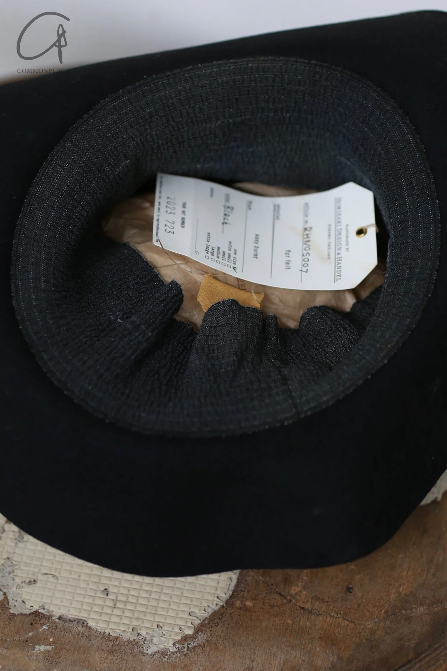 HORISAKI Easy-fire finish molded style hat Rabbit felt Sweden Handmade HSK-RHNOS007-BE BLACK EB - Image 4