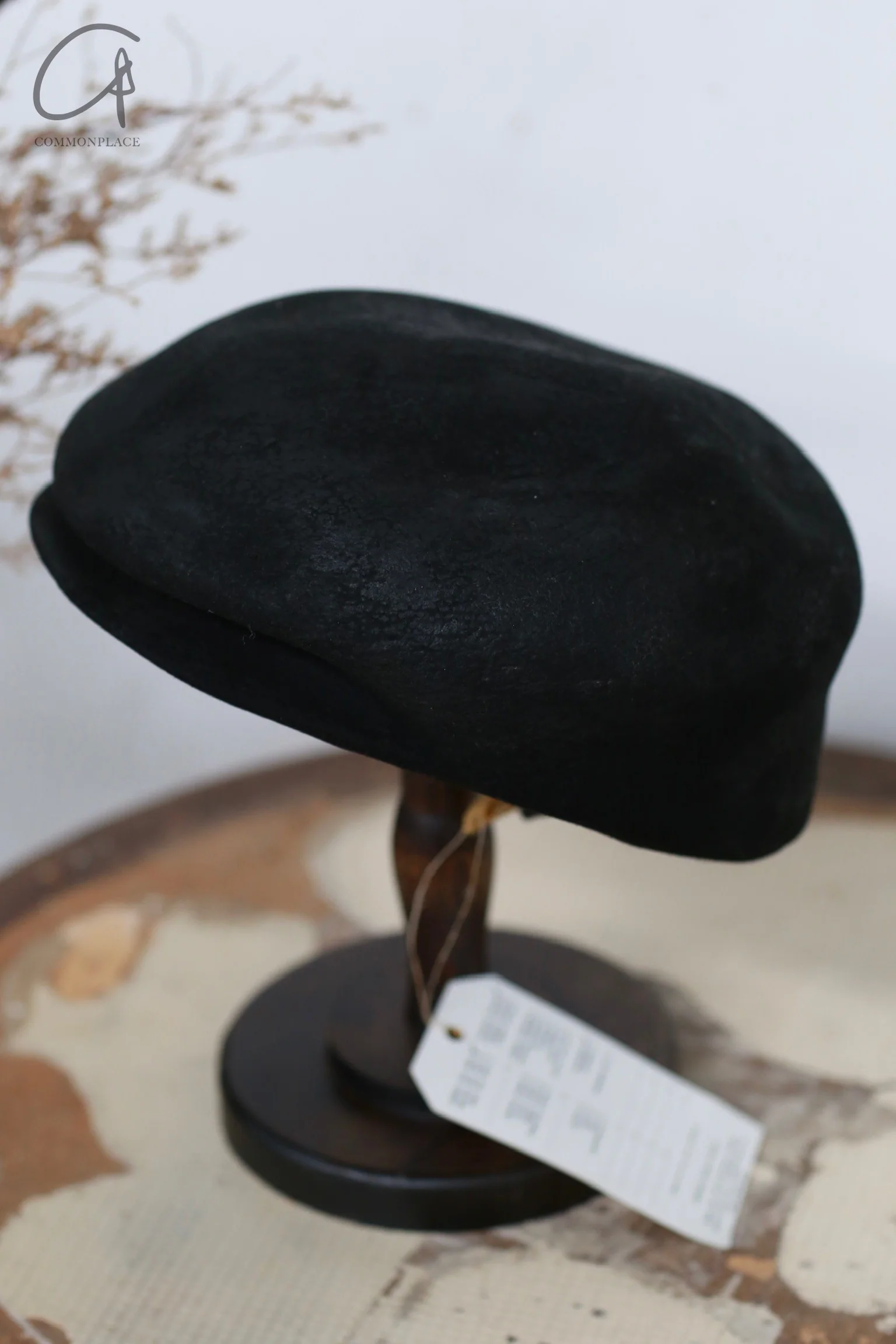 Horisaki Easy-to-burn Finish Rabbit Felt Newsboy Cap Series Swedish Handmade HSK-RHGBKEB-HEITMZ Black Rabbit Felt PH77 - Image 2