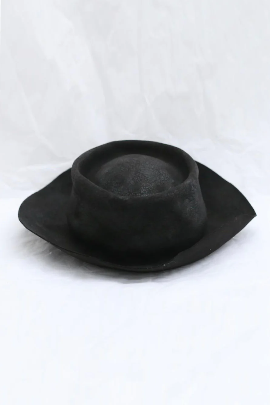 Horisaki Hard Burn Finish and Moldable Brim Cap RHJNG007 BLACK HB Black - Image 2
