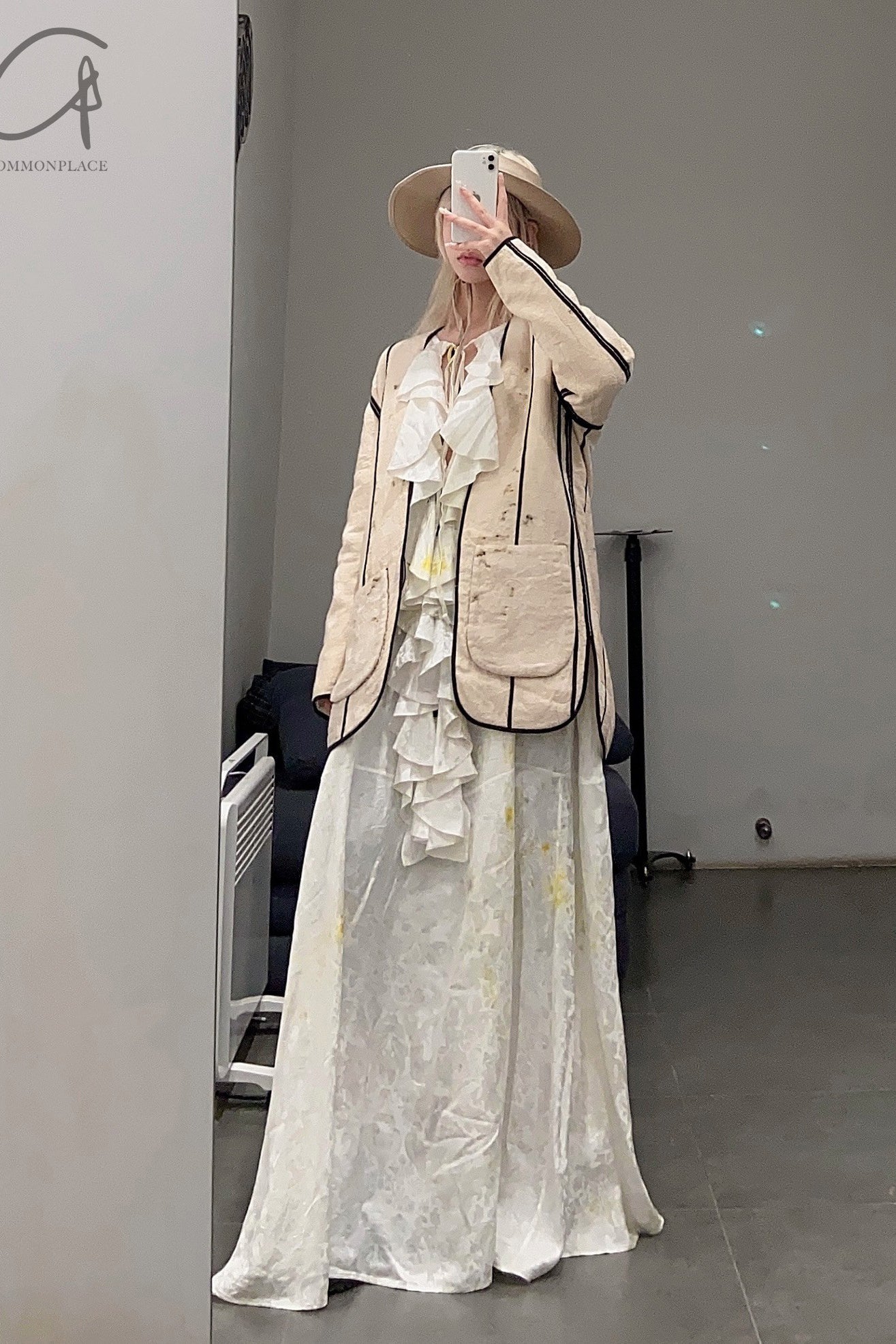 Horisaki Ribbon Visor BHJO010 OFFWHITE EB Beige - Image 21