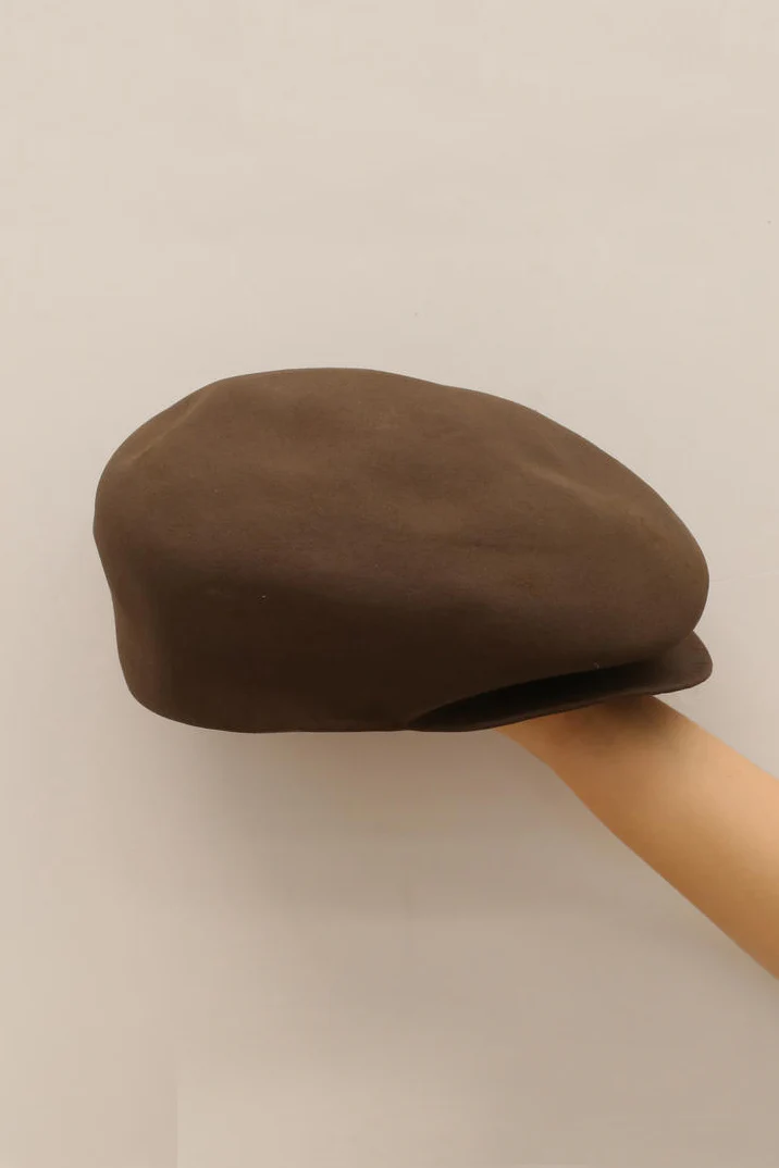 Horisaki Easy-to-burn Finish Rabbit Felt Newsboy Cap Series Swedish Handmade HSK-BHGBKEB-HUITUMZ Gray Rabbit Felt PH77 - Image 5