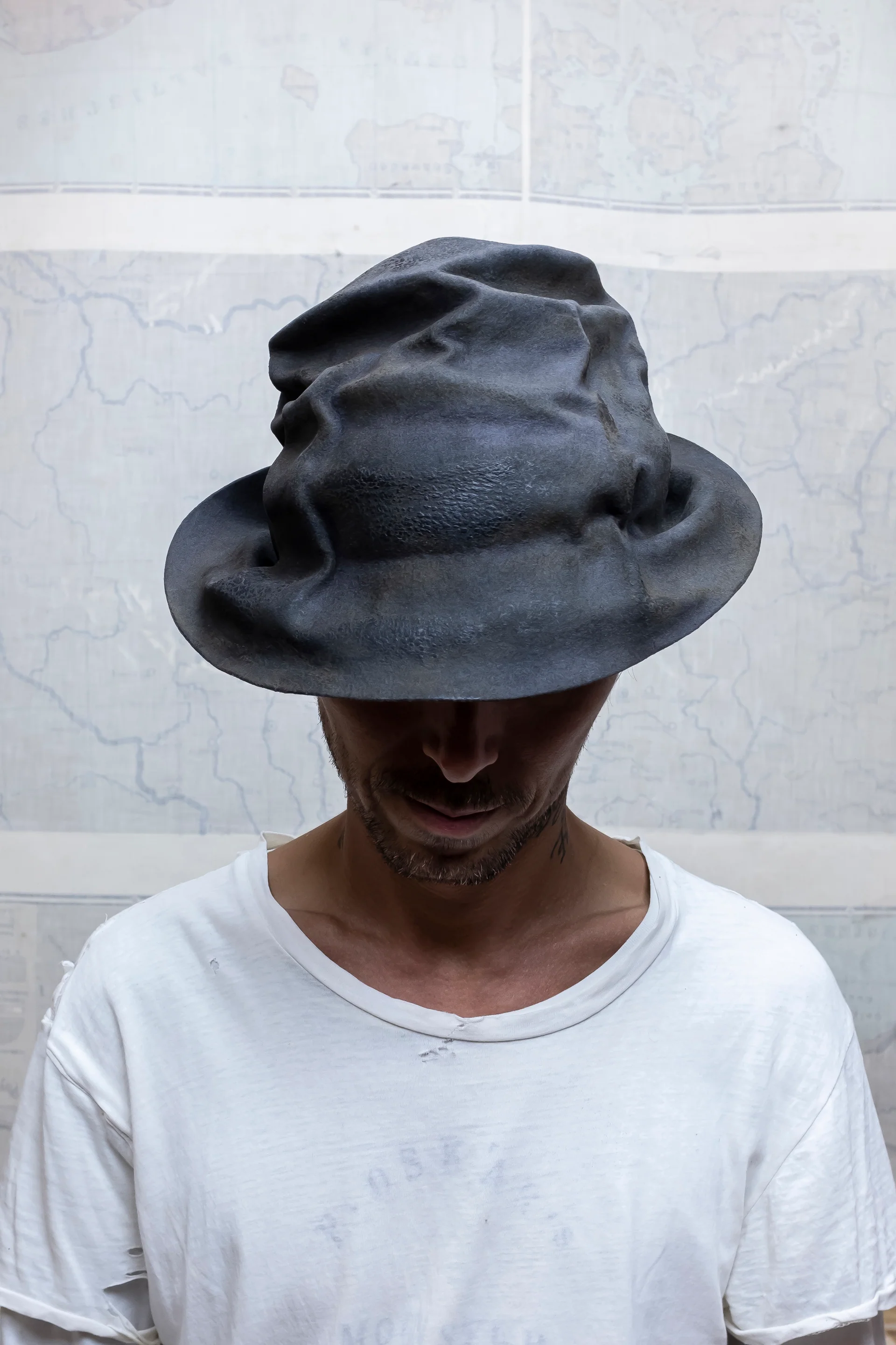 HORISAKI rabbit felt hat series Sweden handmade RHPK006 series HSK-RHPK006EB-HUIHUSHAO-F gray flame - Image 4