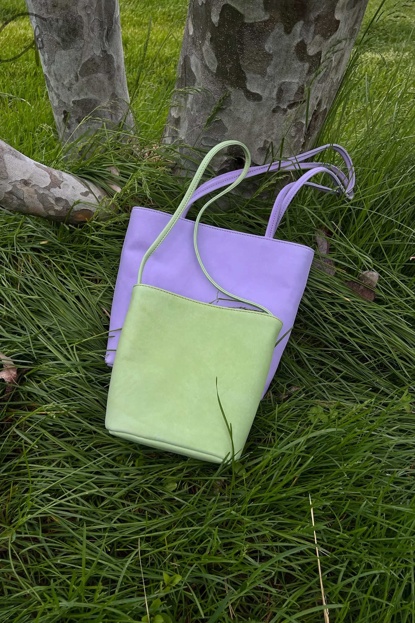 imibooo 2024SS colorful water-dyed cowhide small bucket bag VellaBag OOO-IMB24VL-CLS-LV-XYCZ LAVENDER/lavender purple 24SSVL - Image 6