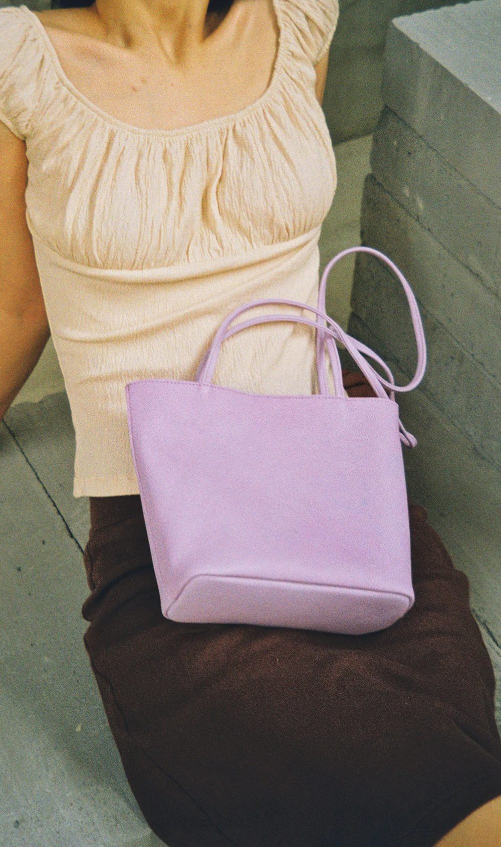 imibooo Yi Mengling same style colorful water-dyed cowhide square bag OOO-IMB24DL-CLS-LV-XYCZ LAVENDER/lavender purple POOO1 - Image 10